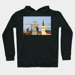 Estonian Freedom Monument, St. John's Church,Tallinn, Estonia, Europe Hoodie